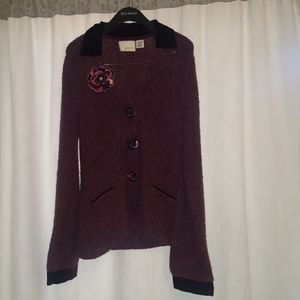velvet detailed cardigan